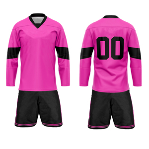 Vente en gros de qualité supérieure 100% polyester Uniforme de hockey sur glace à design multiple Uniforme de hockey sur glace respirant et évacuant l'humidité - Product Image 6