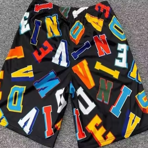 Pantalones cortos de motorista de baloncesto de malla de poliéster personalizados de alta calidad para hombres Pantalones cortos de bolsillo de gran tamaño con patrón de leopardo - Product Image 4