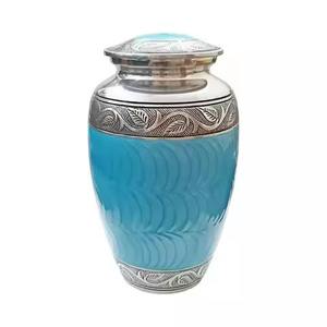 Urna de cremación para adultos de nuevo diseño personalizada, hecha a mano, metal blanco de lujo, latón, calidad superior, fabricación de India - Product Image 6