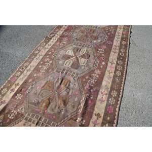 Alfombra Kilim marrón y beige, 5,5x13,1 pies - Product Image 5