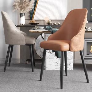 Silla de comedor nórdica de lujo de cuero dorado de Metal barato interior al por mayor muebles para el hogar moderno restaurante comedor sillas de comedor - Product Image 3