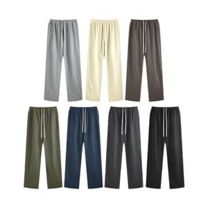 Fabricant vente en gros personnalisé 220 grammes polyester/coton unisexe lavé à l'acide grande taille imperméable baggy pantalons de survêtement pour hommes - Product Image 1