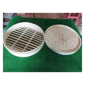 Panier vapeur en bambou, panier vapeur en bambou pour la cuisson à la vapeur des dim sum et des boulettes, cuisine à domicile, fabrication vietnamienne - Product Image 1