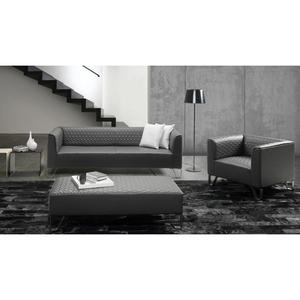 Sofá Stadio de Alta Gama, Forma Cuadrada, 2 Plazas, Tapizado en Cuero Genuino, para Conjuntos de Muebles de Sala de Estar, Un Asiento para Uso Doméstico - Product Image 3