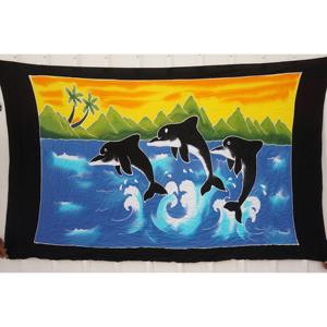 Pareos Hawaianos Pintados a Mano 100% Rayón de Alta Calidad, Ropa de Playa Personalizada al por Mayor, Cubierta para las Islas del Pacífico Asiático HPGU060-01-200 - Product Image 1