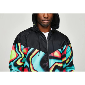 Prince Industry personnalisé vêtements pour hommes court et veste survêtement ensemble deux pièces fermeture éclair survêtement Polyester coupe-vent survêtement - Product Image 5