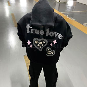 Personnalisez votre propre design de sweat-shirts à impression en relief, taille plus, sweat-shirts à impression en relief les plus vendus - Product Image 1