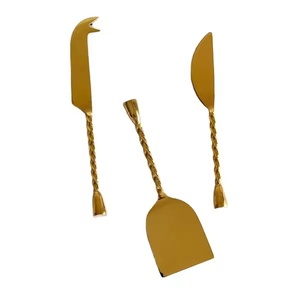 Juego de Cuchillos para Queso con Mango de Diseño Único de Acero Inoxidable con Rebanador de Queso y Esparcidor para Restaurante, Hogar y Hotel - Product Image 5