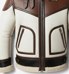 CHAQUETA DE CUERO PARA HOMBRE, CHAQUETA DE CUERO AUTÉNTICO CON PIEL DE CORDERO, COLOR 2025 - Product Image 3