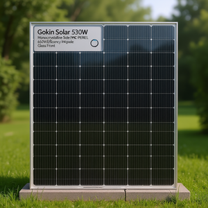 แผงโซลาร์เซลล์ Gokin Solar 590W โมโนคริสตัลไลน์ชนิด N-Type PERC ประสิทธิภาพ 660W เกรดอุตสาหกรรม หน้ากระจก - Product Image 3
