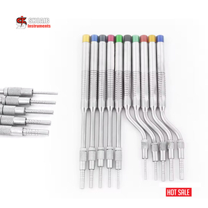 Phòng thí nghiệm nha sĩ răng nha khoa cấy ghép osteotome cụ thiết lập 10 pcs maxillary xoang Lift uốn cong thẳng răng khai thác - Product Image 1