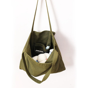 Bolsa de Mano Ecológica de Lona de Algodón, Estilo Vintage para Mujer, Reutilizable, Resistente, con Logotipo Personalizado, para Compras, Viajes y Transporte - Product Image 2