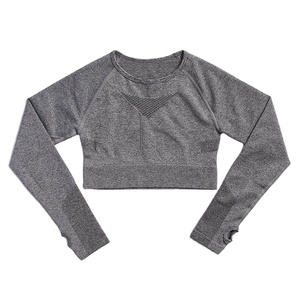 Nuevo Conjunto Deportivo de Yoga para Mujer, Sin Costuras, de 2 Piezas, Transpirable, en Spandex/Poliéster, con Logotipo Personalizado, Servicio OEM/ODM, Venta al Por Mayor - Product Image 3