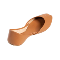 Chaussures Khussa unies pour femmes bout ouvert doux confortable respirant poids léger à la mode talon plat chaussette fermeture été automne