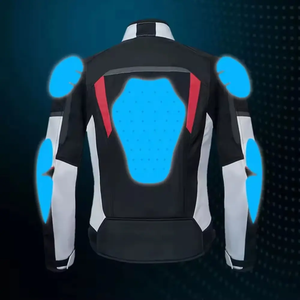 Veste de sécurité en cuir unisexe pour moto, coupe-vent, imprimée pour la conduite - Product Image 5