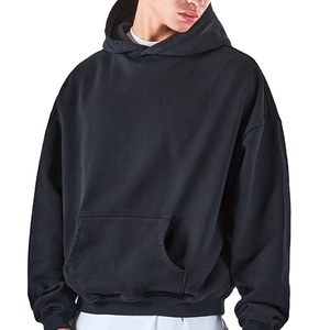 Haute qualité ample basique grande taille coton sweats à capuche lourd personnalisé unisexe pull à capuche 2026 - Product Image 4