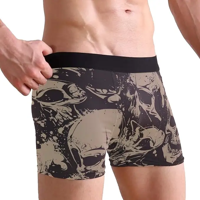 Nouveaux shorts personnalisés sous-vêtements imprimés sous-vêtements décontractés pour jeunes garçons pour hommes grande taille boxeurs slips sous-vêtements pour hommes