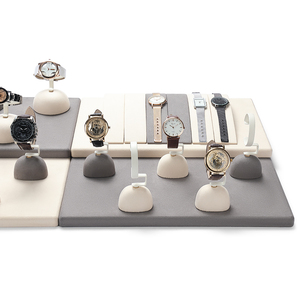 Expositor de Relojes Ovalado de Microfibra de Lujo DIGU, Soporte para Correas, Expositor de Joyería Multifuncional, Color Personalizable - Product Image 2