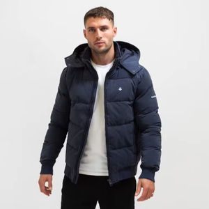 Oem Odm logotipo personalizado hombres invierno con capucha Puffer chaqueta cálida acolchada transpirable prendas de vestir exteriores ligero a prueba de viento deportes Casual - Product Image 1