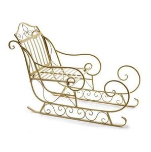 Upcoming Christmas Galvanized <b>Santa</b> Sleigh Chair Christmas Occasion Decorative Vehicle Indoor Outdoor <b>Standing</b> Ornament - Product Image 2