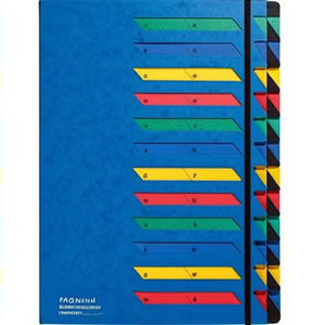 PAGNA Classic DIN <b>A4</b> Deskorganizer Blue Pressboard File <b>Folder</b> with 24 Compartment Block Multicolored 24 Compartments PAGNA - Product Image 2