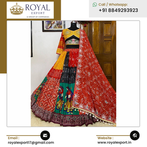Présentation du nouveau Designer Butter Silk Lehenga Choli with Real Mirror Work from Indian Genuine Wholesaler - Product Image 5