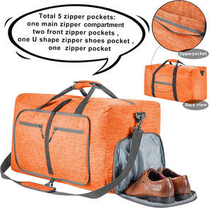 Sac de sport de style classique avec fermeture à glissière adapté aux sports et aux voyages - Product Image 4