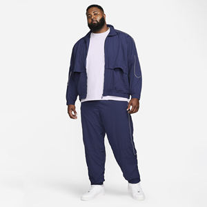 Conjunto de chaqueta y pantalones cortavientos de dos piezas personalizados de alta calidad con cremallera de nailon y poliéster, ropa de calle, chándal con logotipo impreso, Invierno - Product Image 1