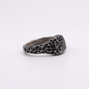 Handmade 925 Sterling Silver Vintage Wedding Band Ring Engagement & Anniversary Organic Unisex Rugged Look Turkey Made <b>Gift</b> - Product Image 4