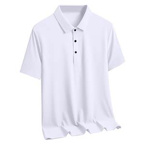 Polo informal de negocios para hombre, camisetas de manga corta en blanco lisas negras, camiseta de Golf deportiva con logotipo bordado con impresión personalizada - Product Image 3