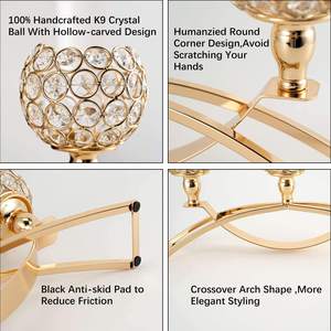 Luxury Crystal Design Candle <b>Holder</b> Shiny Decorative <b>Stand</b> for Home Decor Wedding and Event Lighting - Product Image 3