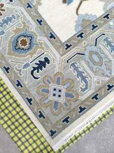 Haute qualité 6x8 moderne rose laine tapis tapis ensembles tissé à la main brodé prix usine antidérapant pour salon abstrait - Product Image 5