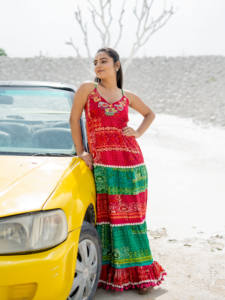 Colorful Boho <b>Maxi</b> <b>Dress</b> for Women Patchwork Cotton Long <b>Summer</b> <b>Dress</b> Festival Vacation Wear Colorful Boho <b>Maxi</b> <b>Dress</b> - Product Image 4