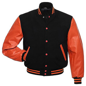 Vente chaude personnalisé Cool Style polaire hiver hommes Varsity veste col montant avant Logo 100% coton respirant personnalisable - Product Image 4