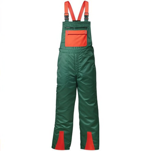Cut-resistant Workwear Bib <b>Overalls</b> Size 56 Green/Red Feldtmann - Product Image 2
