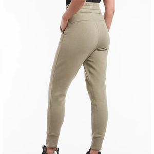 High Quality 67% Cotton 33% Polyester Young Ladies Jogger <b>Pants</b> Comfortable Streetwear Flat Front OEM ODM <b>Women's</b> Trousers - Product Image 4