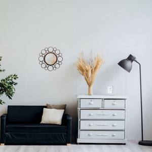 Espejo de pared de ratán redondo decorativo Espejo de acento bohemio hecho a mano para interiores modernos y clásicos - Product Image 4