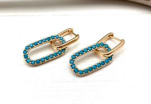 Tendance 925 argent Sterling Turquoise pierres précieuses boucles d'oreilles bijoux à la main argent Boho Style boucles d'oreilles bijoux pour femmes cadeau pour - Product Image 3