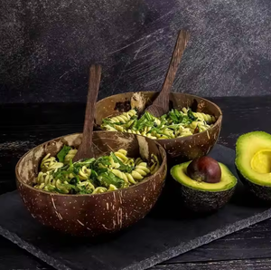 2025 Noël Tendance À La Main Naturel Organique Coquille De Noix De Coco Smoothie Salade Cuillère Bol Ensemble Couvercle Chaud En Gros Vietnam Y Compris - Product Image 4