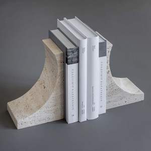Sujetalibros de Mármol Contemporáneos de Fabricante Confiable, Añaden Elegancia Minimalista a Interiores Modernos y Áreas de Almacenamiento de Libros - Product Image 1