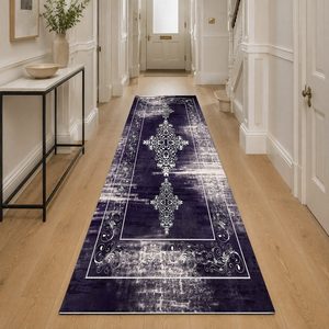 Tapis chenille antidérapant RUGS DEPOT LXDP-0896, multicolore, neutre, traditionnel, oriental, imprimé numériquement, lavable en machine, vente en gros - Product Image 5