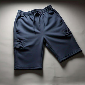 <b>Men's</b> High Quality Sports Sweat <b>Shorts</b> Eco-Friendly Jogging Fitness Wear High Drawstring Waist Plain Dyed High Waist Sweat - Product Image 5