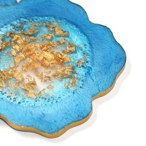 Furniture Protection Resin Cup Holder Bohemian Style Eco-Friendly Handmade Design to Reduce <b>Heat</b> and Water Damage - Product Image 1