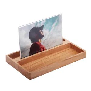 Wholesale Acrylic Photo Frame Storage Wooden Trays Serving