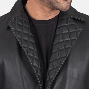 Veste de moto en cuir d'agneau noir de qualité supérieure pour homme, personnalisable, très vendue, réversible, chauffante à l'avant - Product Image 6