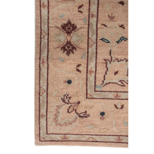 Alfombra de Lana Anudada a Mano Savana, Patrón de Medallón Rosa y Morado, para Decoración de Sala de Estar, Alfombra Rectangular de 9x12 para Pasillo o Habitación -Lca-7065 - Product Image 4