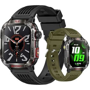 Montre connectée Sower 44-49 mm avec écran tactile IPS, tracker d'activité unisexe, étanche IP68, montre de sport avec moniteur de fréquence cardiaque et d'altitude - Product Image 1