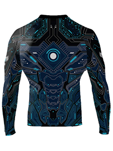 Wholesale Custom Sublimation <b>Printed</b> Men Short Sleeve Compression Shirt <b>Surfing</b> Swimming Rash Guard - Product Image 5