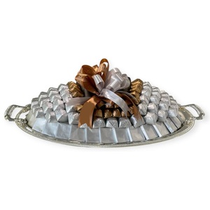 Made Of Gold Plated Metal <b>Chocolate</b> Tray <b>Chocolate</b> Display Hotel Restaurant Sweet Serving Tray For <b>Weddings</b> Or Special Occasion - Product Image 2