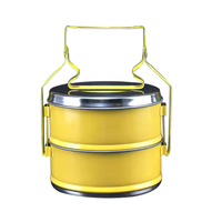 Boîte en acier imprimé Tiffin Transporteur de nourriture en acier personnalisé Tiffin en acier inoxydable élégant Tiffin imprimé durable